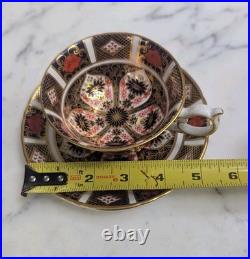 Old Imari 1128 Royal Crown Derby Fine Bone China Tea Cup & Saucer Vintage