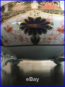 Old Imari 1128 Tureen Royal Crown Derby Rare FOOTED Form Covered Serving Bowl