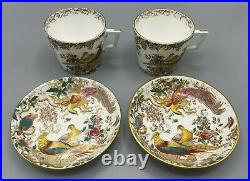 Olde Avesbury A73 Royal Crown Derby-Pair Queen Anne Cup and Saucer 1947 and 1951