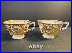 PAIR Royal Crown Derby Aves Gold Tea Cup & Saucer 74% OFF RETAIL Perfect