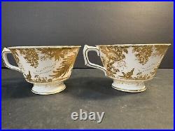 PAIR Royal Crown Derby Aves Gold Tea Cup & Saucer 74% OFF RETAIL Perfect