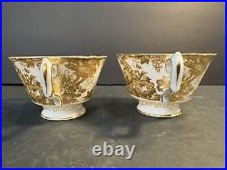 PAIR Royal Crown Derby Aves Gold Tea Cup & Saucer 74% OFF RETAIL Perfect