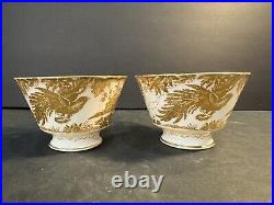 PAIR Royal Crown Derby Aves Gold Tea Cup & Saucer 74% OFF RETAIL Perfect