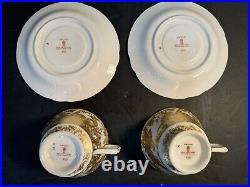 PAIR Royal Crown Derby Aves Gold Tea Cup & Saucer 74% OFF RETAIL Perfect