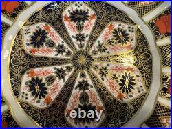 PAIR Royal Crown Derby Old Imari Sheffield Fluted Dessert Plates Retail $1,430