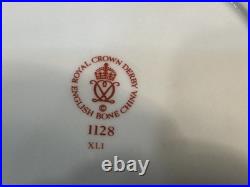 PAIR Royal Crown Derby Old Imari Sheffield Fluted Dessert Plates Retail $1,430