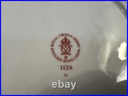 PAIR Royal Crown Derby Old Imari Sheffield Fluted Dessert Plates Retail $1,430