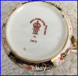 PAIR Set Of 2 Royal Crown Derby Traditional 2451 Cups & Saucers