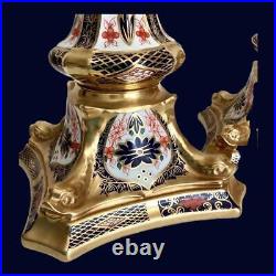 Pair 1982 1985 Royal Crown Derby Old Imari Candlesticks 1128