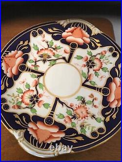 Pair Antique 1921 Royal Crown Derby Imari Plate / Biscuit Cookie Tray Excellent