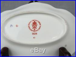 Pair Of Royal Crown Derby Sweetmeat Dishes Imari Pattern 1128 Date 1988