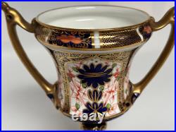 Pair of Royal Crown Derby Old Imari 1128 Urn/Loving Cup Shaped Vases