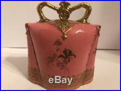 Pink And Gold Royal Crown Derby Cow Bell