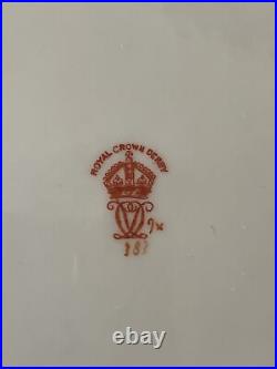 RARE Antique 1890 Royal Crown Derby Red Kings Imari 383 2 Salad Plates 8 3/4