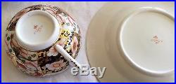 RARE Antique 6 Royal Crown Derby IMARI WITCHES Tea cups and Saucers Sets MINT