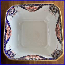 RARE Antique Royal Crown Derby Kings Old Imari Large Square Bowl Stunning