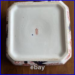RARE Antique Royal Crown Derby Kings Old Imari Large Square Bowl Stunning