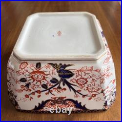 RARE Antique Royal Crown Derby Kings Old Imari Large Square Bowl Stunning