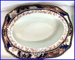 RARE Antique Royal Crown Derby Serving Tureen Set Dishes Kings Pattern Imari