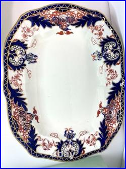 RARE Antique Royal Crown Derby Serving Tureen Set Dishes Kings Pattern Imari