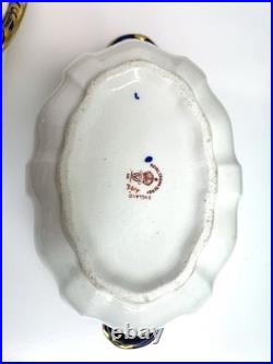 RARE Antique Royal Crown Derby Serving Tureen Set Dishes Kings Pattern Imari