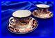 RARE-Antique-Set-of-2-Royal-Crown-Derby-3973-Coffee-Cups-Saucers-1916-Scallped-01-njwn