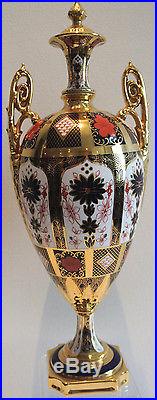 Rare Exceptional Royal Crown Derby 1128 Vase Urn 17 Inches High