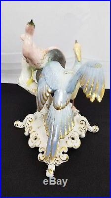RARE Large Royal Crown Derby Chelsea Birds Porcelain Figurine