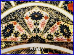 RARE Pair Royal Crown Derby Old Imari Crescent Salad Plates 1st Qual 4 Avail