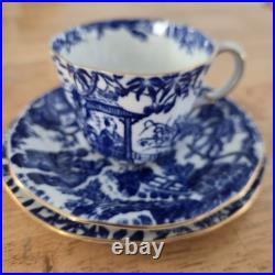 RARE Royal Crown Derby BLUE MIKADO 6-PC Tea Set Trio Cake Plate 1934 R. N. 758225