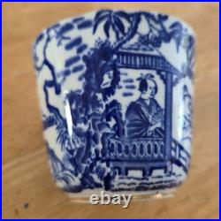 RARE Royal Crown Derby BLUE MIKADO 6-PC Tea Set Trio Cake Plate 1934 R. N. 758225