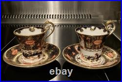 RARE Royal Crown Derby DEMITASSE WITH SAUCER #4591 PAIR c. 1906, 1920