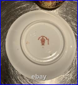 RARE Royal Crown Derby DEMITASSE WITH SAUCER #4591 PAIR c. 1906, 1920