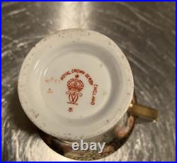 RARE Royal Crown Derby DEMITASSE WITH SAUCER #4591 PAIR c. 1906, 1920