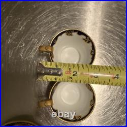 RARE Royal Crown Derby DEMITASSE WITH SAUCER #4591 PAIR c. 1906, 1920