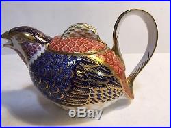 RARE Royal Crown Derby Pheasant Bird Tea Set Lidded Teapot Creamer Sugar Bowl