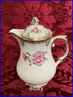 RARE Royal Crown Derby Royal Pinxton Roses WATER PITCHER Pot 8 Never used READ