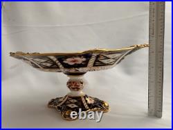 RARE Royal Crown Derby, Traditional Imari 2451 Oval Pedestal Compote