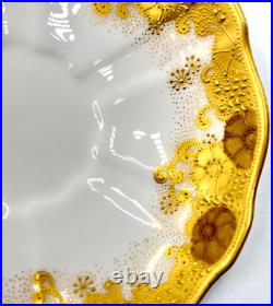 RARE c1891 FINE ANTIQUE ROYAL CROWN DERBY GOLD ENCRUSTED CUP & SAUCER XLNT COND