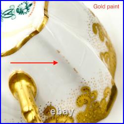 RARE c1891 FINE ANTIQUE ROYAL CROWN DERBY GOLD ENCRUSTED CUP & SAUCER XLNT COND
