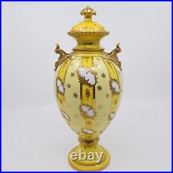 READ Antique 19th Century Royal Crown Derby Tiffany & Co Porcelain Pedestal Vase