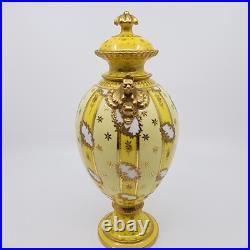 READ Antique 19th Century Royal Crown Derby Tiffany & Co Porcelain Pedestal Vase