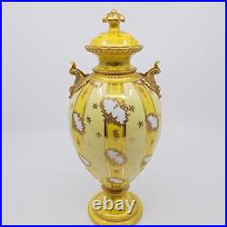 READ Antique 19th Century Royal Crown Derby Tiffany & Co Porcelain Pedestal Vase