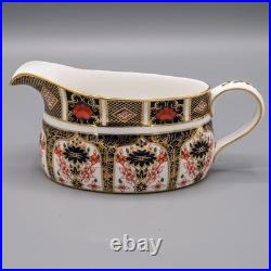 READ Royal Crown Derby Old Imari Gravy Sauce Boat with Underplate
