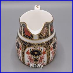 READ Royal Crown Derby Old Imari Gravy Sauce Boat with Underplate