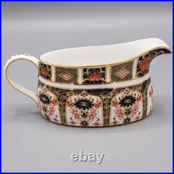 READ Royal Crown Derby Old Imari Gravy Sauce Boat with Underplate