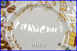 READ Royal Crown Derby Orient Mikado Footed Cup & Saucers Set of 12