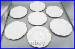 READ- Royal Crown Derby Regency Salad Plates Set of 7 8 1/2-FREE USA SHIPPING