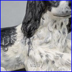 READ- Royal Crown Derby Spaniel Dog Lying Down F495 Figurine FREE USA SHIPPING