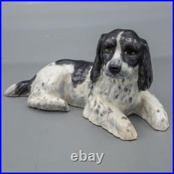 READ- Royal Crown Derby Spaniel Dog Lying Down F495 Figurine FREE USA SHIPPING